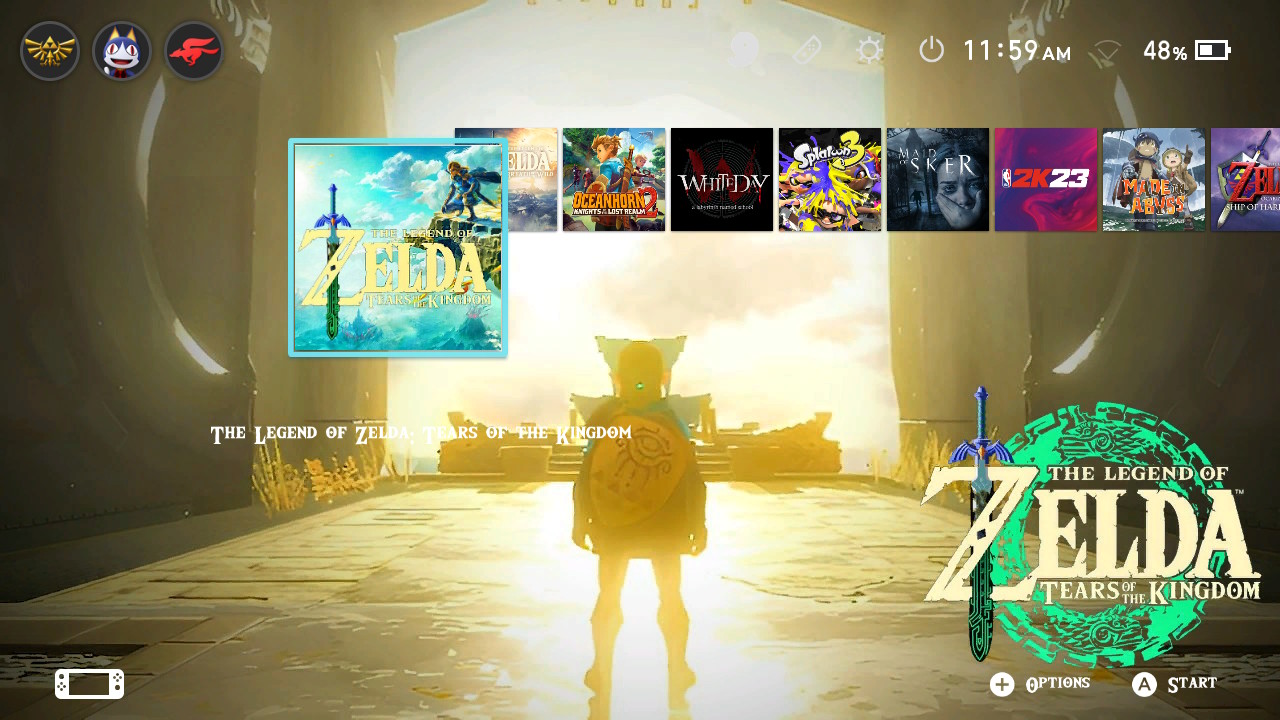 Zelda TOTK Home 3 Home Menu Themes Themezer